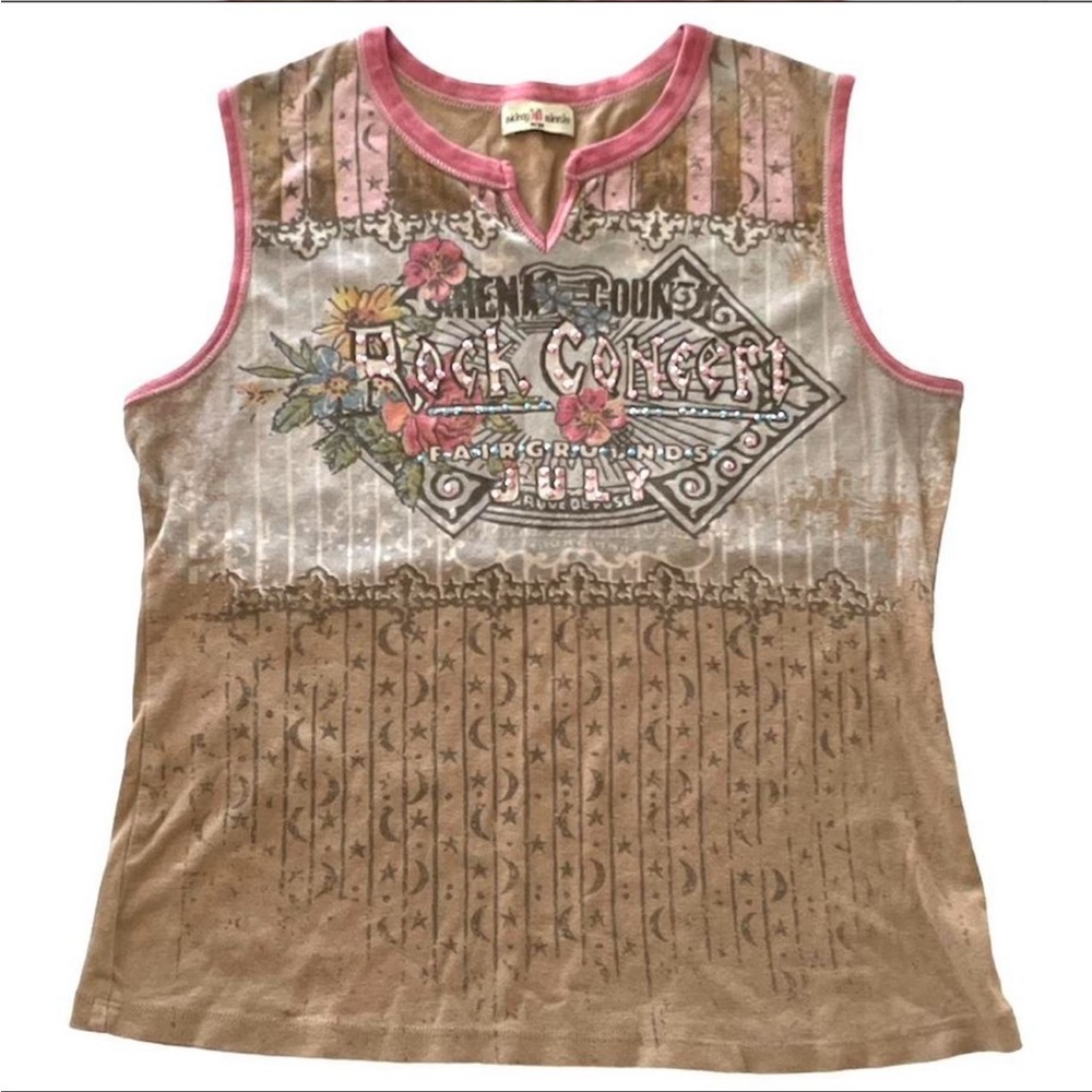 Vintage Y2K Distressed Graphic Tank Top